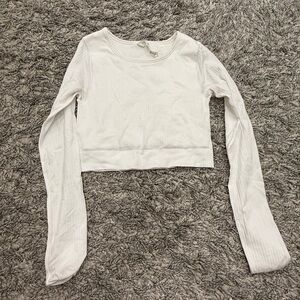 Lululemon Athletica White Crop Top